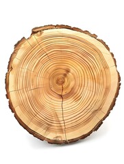 Obraz premium Stump of oak tree felled - section of the trunk with annual rings. Slice oak wood.