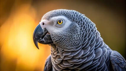 Obraz premium Vibrant grey parrot with distinctive crest perches solo on a sleek isolated background, showcasing its majestic plumage and unique facial features in high definition.