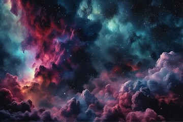 Nebula Clouds in Space