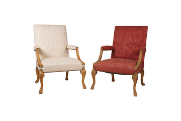 antique armchair isolated on white