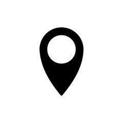 Pin icon logo design. Location sign and symbol. destination icon. map pin