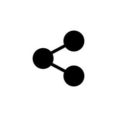 Share icon logo design. Sharing sign and symbol