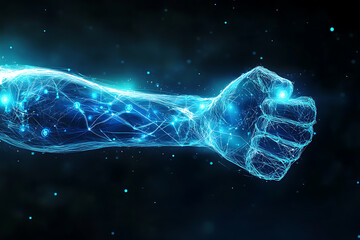 abstract digital background banner biceps