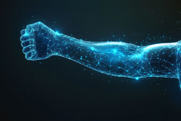 abstract digital background banner biceps