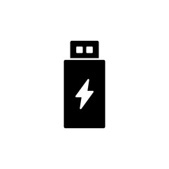 Usb icon logo design. Flash disk sign and symbol. flash drive sign. usb charging