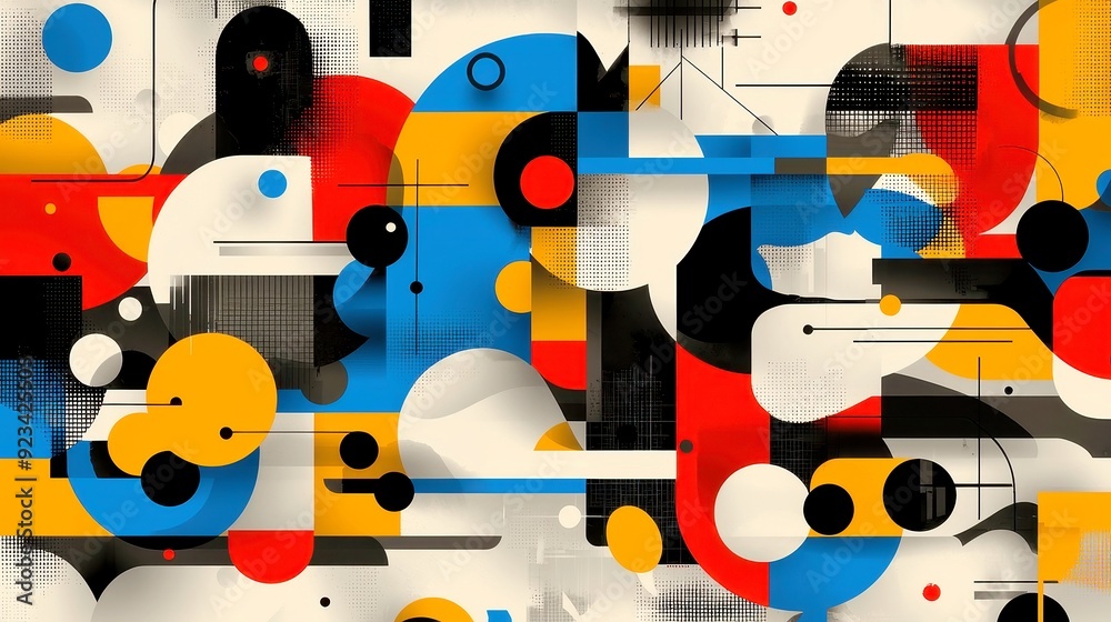 Poster dynamic communication line pattern, intricate vector design showcasing interconnected lines, symboli