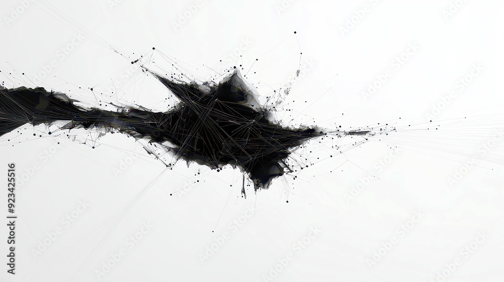 Poster connected lines, a dynamic vector illustration showcasing intricate patterns that symbolize communic