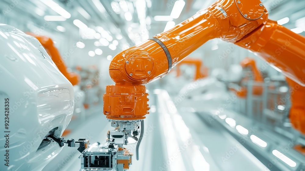 Poster automated manufacturing hub, a cutting-edge facility integrating robotics and artificial intelligenc