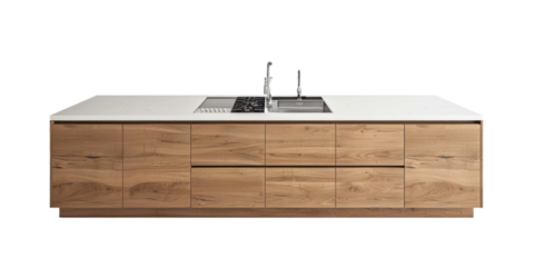 modern minimalistic Kitchen cabinet , isolated on white background 