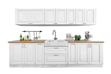 white Kitchen cabinet , isolated on white background 