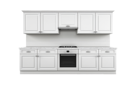 white Kitchen cabinet , isolated on white background 