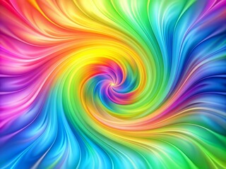 Obraz premium Vibrant abstract rainbow background with soft blurred gradient hues of pink, blue, yellow, and green swirling together in a mesmerizing psychedelic pattern.