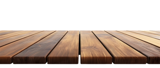 wooden textured tabletop isolated on white or transparent png