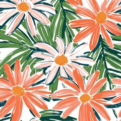 Fototapeta premium Vibrant Floral Design for Spring and Summer Decor Generative AI