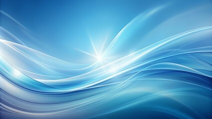 Fototapeta premium Softly blended blue gradient background with smooth, curved lines creates a calming, abstract atmosphere, perfect for corporate, technology, or creative projects.