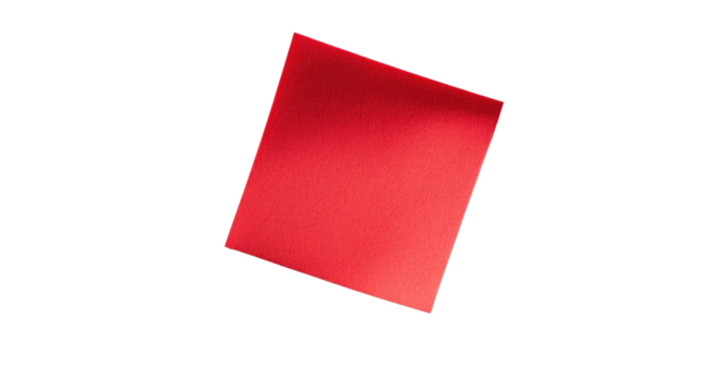 Red sticky note transparent background