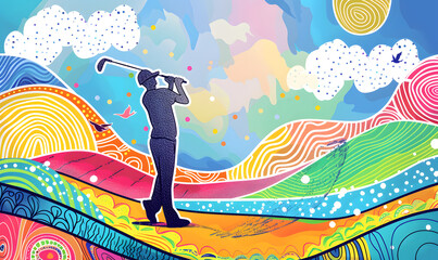 golf-themed graphic advertising backgrounds.