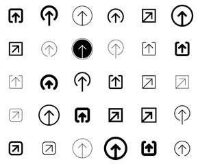 Set Of Export Vector Symbols Apps, Websites Ui Designs Suitable For Mobile,Laptop,Export,File,Folder Simple Black Style Symbol Sign For Apps And Website, Vector Illustration