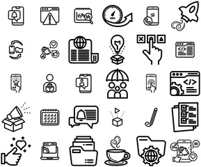 A Collection Of Experience Icons Web Header Banner Design Containing Website,Box,Marketing,Smartphone,Folder Solid Icon Collection. Vector Illustration