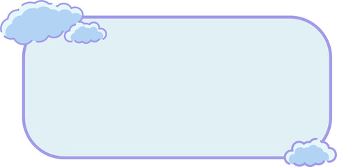 Cute Cloud-shaped Speech Bubble Sticker 