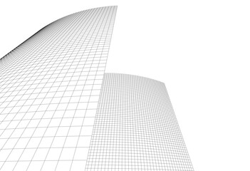 Fototapeta premium Abstract architectural drawing vector illustration