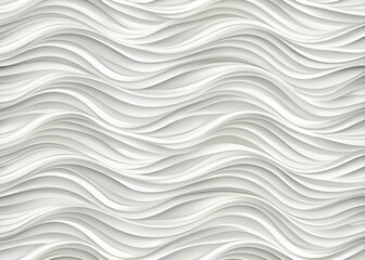 Luxurious monochrome white seamless wave pattern forms a sophisticated textured background ideal for modern design projects, providing a sleek and timeless visual appeal.