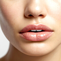 ナチュラルな潤いがある女性の唇