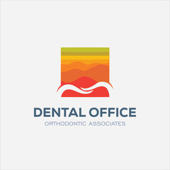 Obraz premium Dental Clinic Logo Design Dentist Logo Tooth abstract Linear Dentist stomatology