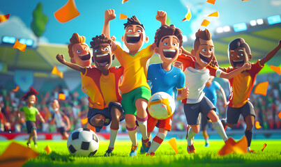 Fototapeta premium football-themed graphic and photo for advertising