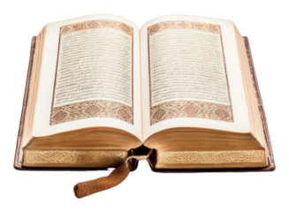 PNG Hand Holding al quran publication book page.