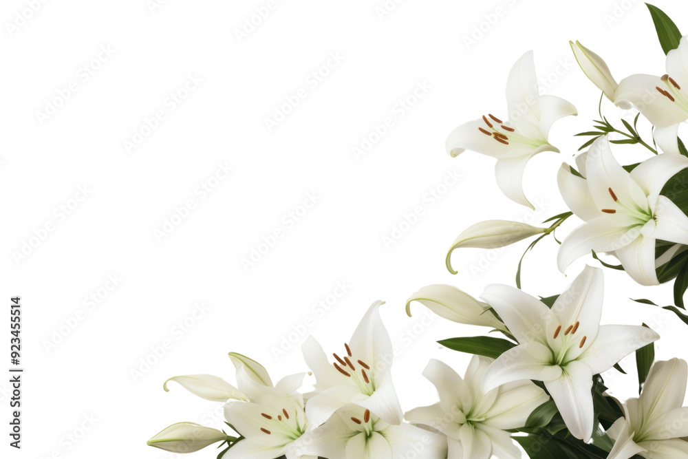 Poster png elegant white lily floral background