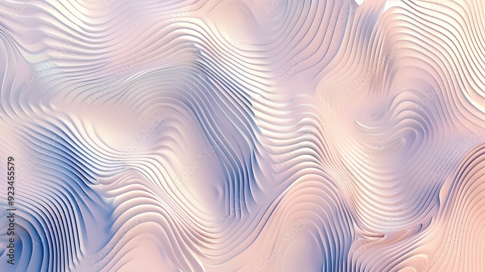 Poster an abstract line pattern with undulating, parallel lines creating a wave-like effect