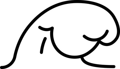 Wave sign. Linear style. Water symbol.