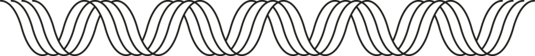 Line wave ornament. Wave symbol.