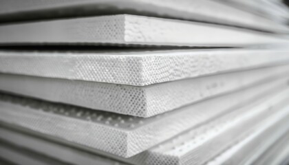 Stacked white canvases ready for artists in a creative studio