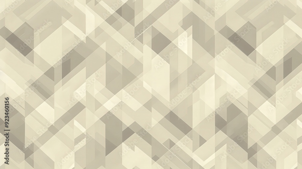 Poster an elegant pattern featuring a series of interlocking triangles and rectangles.