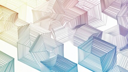 An intricate line pattern showcasing a series of interlocking hexagons.