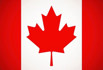 Vibrant Red Maple Leaf Vector Illustration for Canada Day Celebrations: Patriotic Design with Customizable Elements