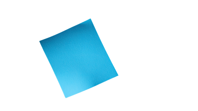 Blue sticky note transparent background