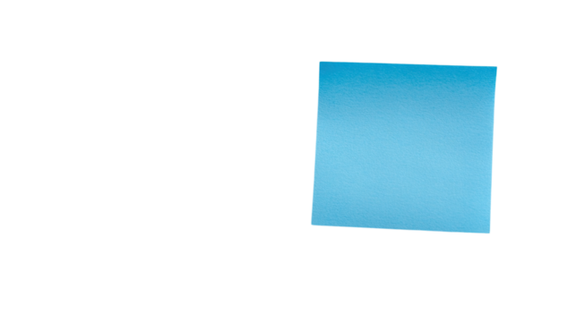 Blue sticky note transparent background