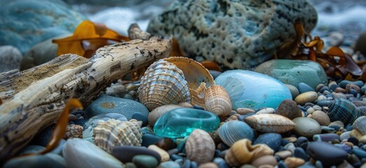 Beachcombing along the sea's shore is a delightful activity, uncovering shells, driftwood, and sea glass.