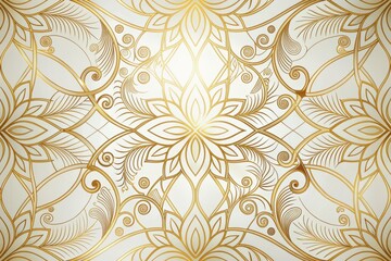 Fototapeta premium Elegant white background adorned with intricate gold lines, perfect for luxurious web design, banners, and wallpapers, evoking sophistication and modern elegance.