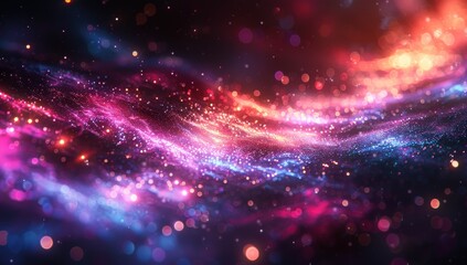 Abstract Glowing Particles Background