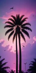 Fototapeta premium palm tree silhouette