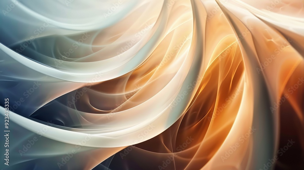 Leinwandbilder this image features abstract swirls with a beautiful blend of warm and cool colors, creating a harmo