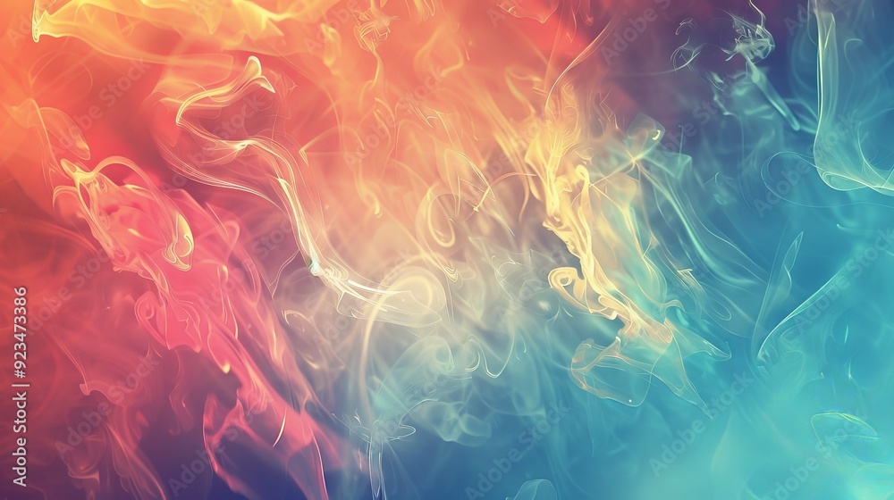 Fototapete This image showcases a vibrant blend of colors that resemble a dreamy and abstract scene, perfect for adding a splash of color and creativity to any project or background.