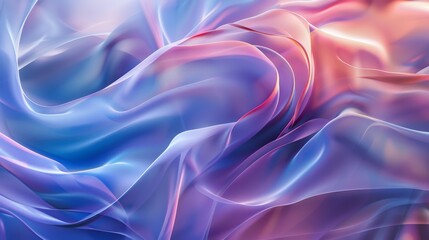 Obraz premium Gentle and soothing abstract shapes flow seamlessly in soft pastel hues of blue, pink, and purple, creating a serene and calming visual. Perfect for peaceful and tranquil themes.