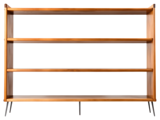 PNG Modern wooden bookshelf with shelves