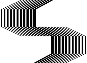 Abstract symmetrical vector background of black broken lines on white background with space for text. Modern design element. Sports pattern. Modern vector striped background.