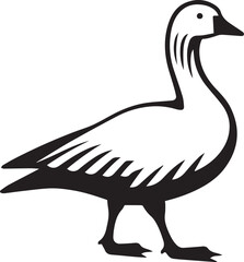 Obraz premium Snow Goose vector silhouette illustration logo art
